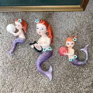 Vintage Lefton “ RedHeaded Mermaids “ 🧜🏼‍♀️🧜🏻